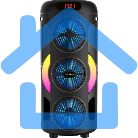 Минисистема Digma D-MC1721 черный 10Вт FM USB BT micro SD-1