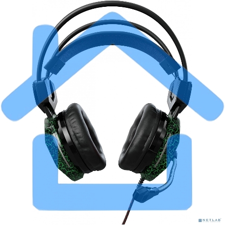 Наушники с микрофоном Oklick HS-L500G черный 2.2м мониторы оголовье-3