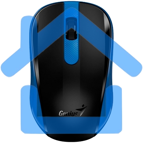 Мышь беспроводная Genius NX-8008S синий, 1200 dpi, радиоканал, USB, кнопки - 3-1