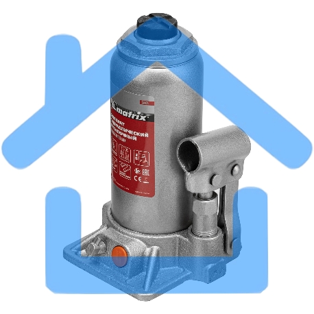 Домкрат гидравлический бутылочный, 5 т, h подъема 197–382 ммMatrix-7