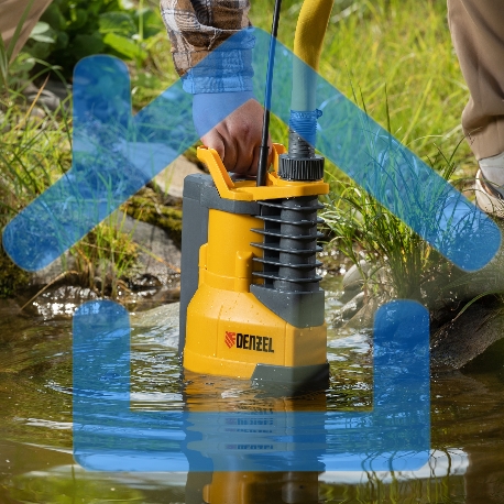 Насос Denzel DPХ950 дренажный х-pro 950Вт подъем 8.5м 15500л/ч-14