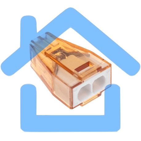 Экспресс-клемма СМК 773-602 с пастой, 2-проводная 0,75-4 мм² (50 шт/уп) Rexant-1