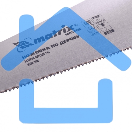 Ножовка Matrix по дереву,500 мм,волновая вырубка,3-4 TPI,зуб 2D,каленый зуб,двухкомп.руко-ка MASTER-2