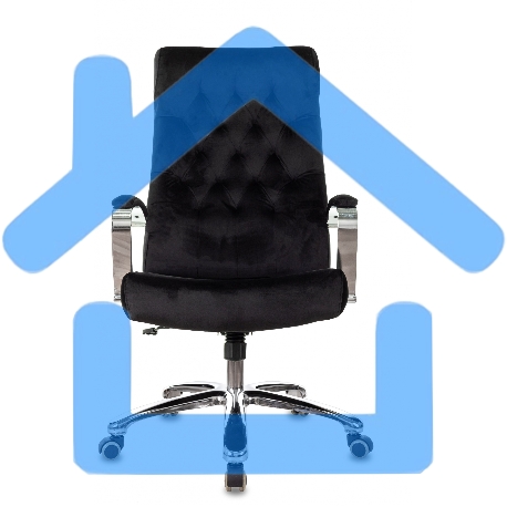 Кресло руководителя Бюрократ T-9928SL Fabric черный Italia Black, крестов. металл хром-7