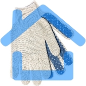 Перчатки трикотажные, ПВХ-покрытие 