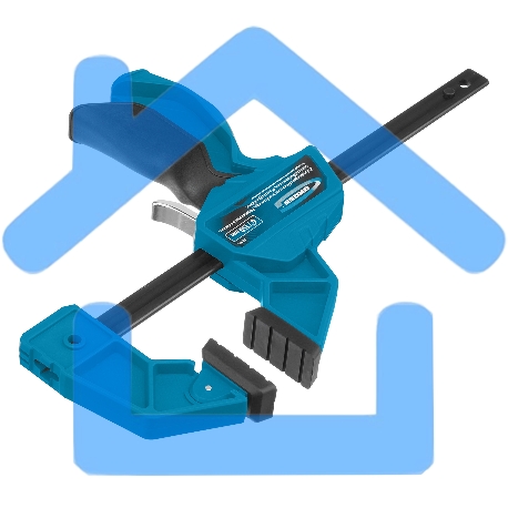 Струбцина реечная,быстрозажимная,пистолетного типа,пошаг.механизм,пластиковый корпус,150мм Gross-6