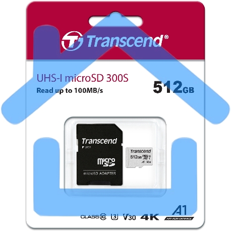 Карта памяти 512Gb microSD w/ adapter UHS-I U3 A1-3