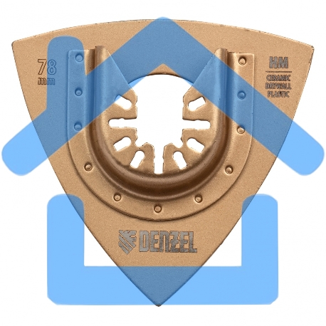 Насадка для МФИ шлифовальная дельтовидная, HM, по плитке и дереву, 78 мм Denzel-5