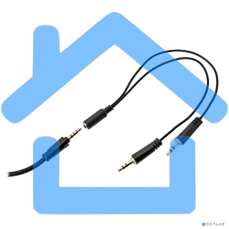 Perfeo игровая гарнитура RGF EARTH черная 1,8 м, разъем 3,5 мм (4 pin) и USB (LED), переходник-2