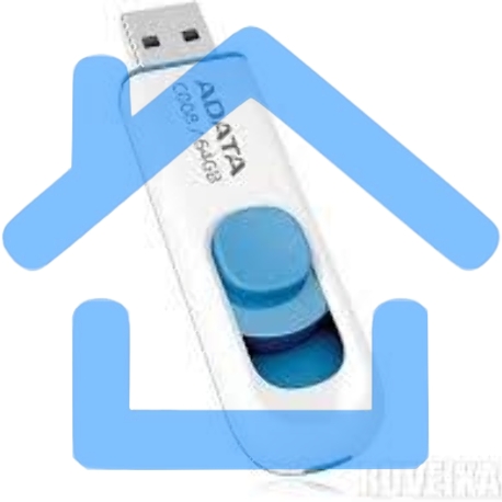 Флешка USB ADATA С008 (AC008-64G-RWE), 64Gb, USB 2.0, R/W 15/5, белый/синий-11