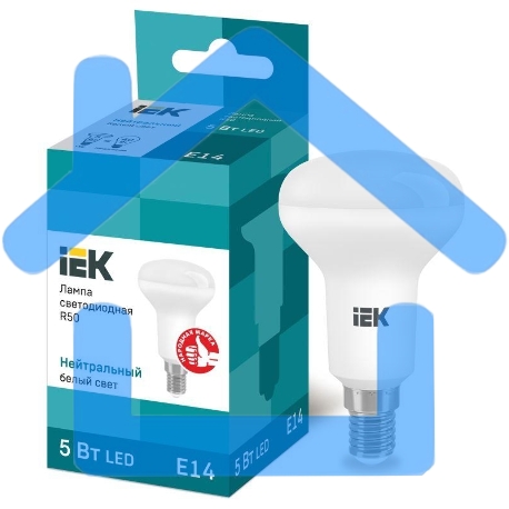 Лампа cветодиодная Iek LLE-R50-5-230-40-E14 ECO R50 рефлектор 5Вт 230В 4000К E14 IEK