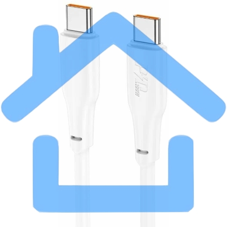 Кабель USB2.0 Hoco Type-C/Type-C, 5А, 100Вт, X96, 1м, белый, коробка-1