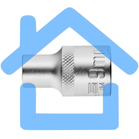 Головка торцевая, 9 мм, 12-гранная, CrV, под квадрат 1/2
