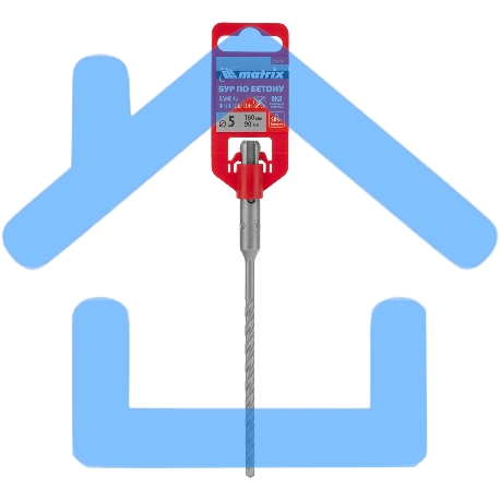 Бур по бетону Matrix, 5 x 160 мм, SDS PLUS c крестовой пластиной-4