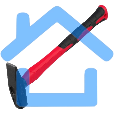 Молоток слесарный Matrix ''optimal'', 300 г, фибергласовая обрезиненная рукоятка, квадратный боек-1