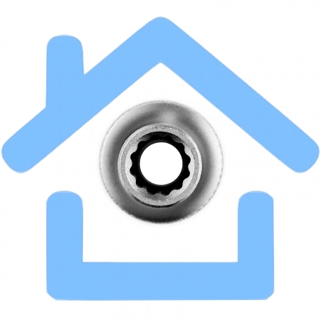 Головка торцевая, 9 мм, 12-гранная, CrV, под квадрат 1/2