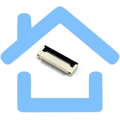 Разъем FPC Flip-Lock 0510-20RLGF 20 pin высота 1мм шаг 0,5мм-1