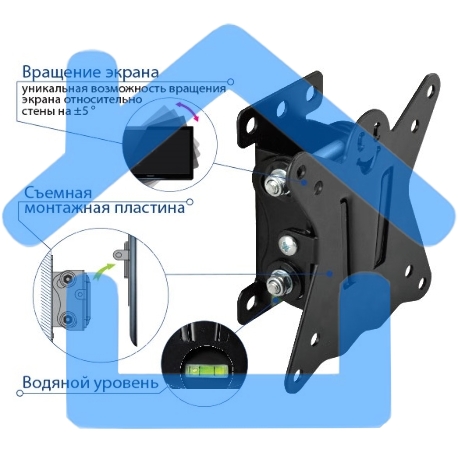 Кронштейн для телевизора Kromax CASPER-101 черный 10
