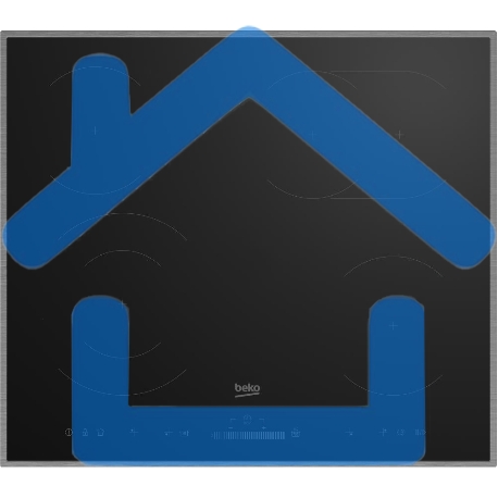 Встраиваемая электрическая варочная поверхность Beko HIC 64503 TX, черный-2