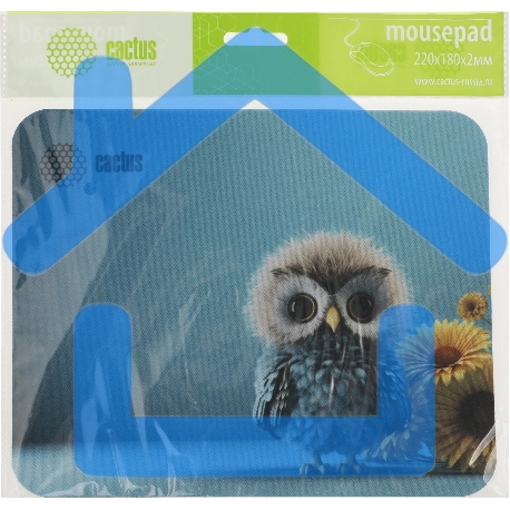 Коврик для мыши Cactus Owl blue 220x180x2мм (CS-MPC-P07XS)