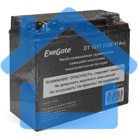 Батарея ExeGate DT 1217 (12V 17Ah, клеммы F3 (болт М5 с гайкой))-3