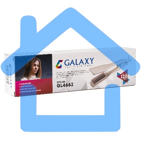 Стайлер Galaxy Line GL 4662, бежевый, 120 Вт, нагревательный элемент с защитой от перегрева, регулятор температуры (140-220°C), автоотключение через 1 час работы, керамическое покрытие рабочих поверхностей, длина шнура питания 180 см, подвесная петля-2