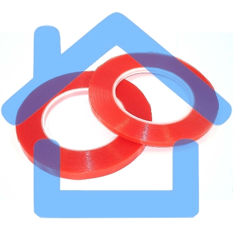 Скотч двусторонний прозрачный 3M 865379 с красной защитной лентой, ширина 10мм длина 25м-1