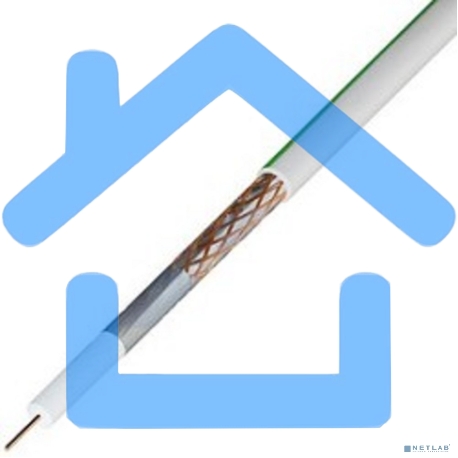 Кабель коаксиальный Rexant SAT 703 B, Cu/Al/Cu, 75%, 75 Ом, бухта 100 м, белый-2