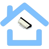 Разъем FPC Half Coverage Bottom Contact 1.0K-BX-6PWB 6 pin высота 2мм шаг 1мм