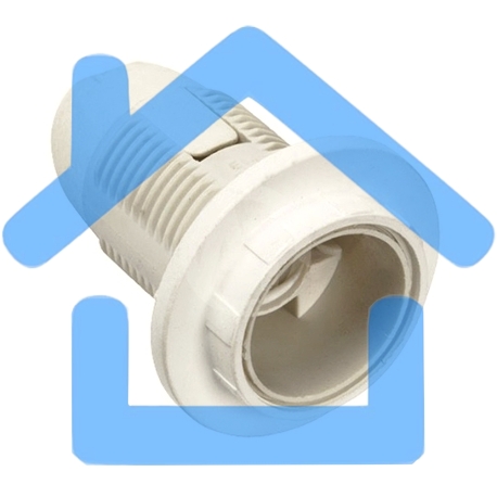 Патрон пластик с кольцом, Е14, белый, индивидуальный пакет, IEK Ппл14-02-К12