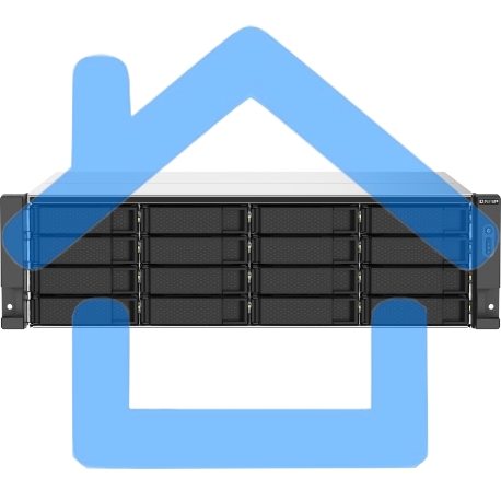 Сетевое хранилище без дисков SMB QNAP TS-1673AU-RP-16G NAS 16 HDD trays, 2x 2.5 GbE, rackmount, 2 PSU. 4-core AMD V1500B 2,2 GHz,RAM 16 Gb (1 x 16 Gb) up to 32 Gb (2 x 16 Gb). W/o rail kit RAIL-B02-4