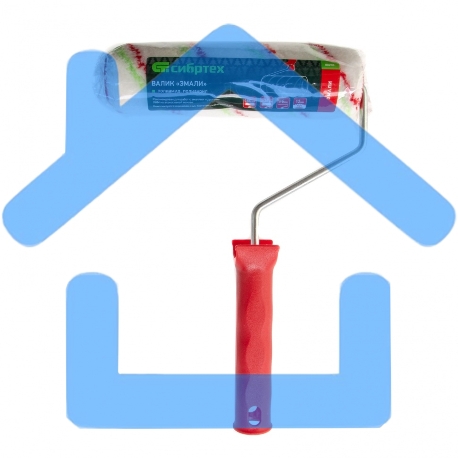 Валик Эмали, 180 мм, ворс 12 мм, D - 36 мм, D ручки - 6 мм, полиамид, полиакрил Сибртех