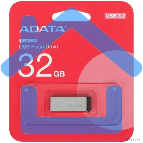 Флешка USB ADATA UR350 (UR350-32G-RSR/BK), 32Gb, USB 3.2, R/W 100/15, серебристый/черный-3