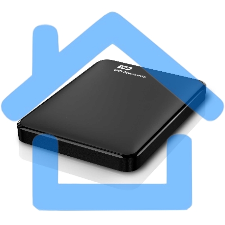 Внешний жесткий диск HDD WD 1Tb Original USB 3.0 WDBUZG0010BBK-WESN Elements Portable 2.5