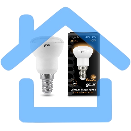 Лампа светодиодная Gauss 106001104LED Reflector R39 E14 4W 2700K