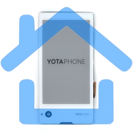 Модуль (e-ink + тачскрин) для Yota YotaPhone 1 C9660 белый с рамкой-1
