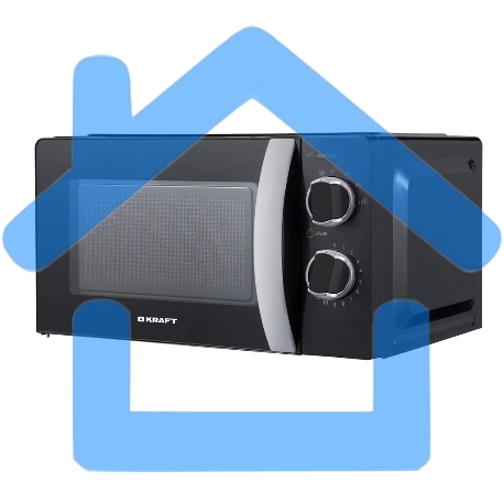 Микроволновая печь Kraft KF20MW7B-203M черный, 20 л, 700 Вт, переключатели - поворотный механизм