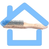 Щетка 4-рядная металлическая с деревянной ручкой Sparta