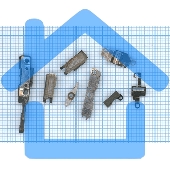 Комплект мелких частей средней рамки для Apple IPhone 4G silver