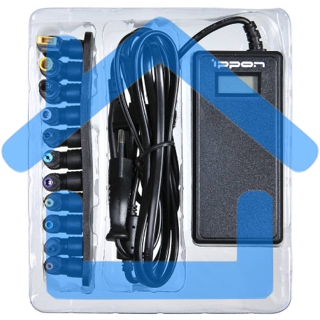 Блок питания Ippon D90U автоматический 90W 15V-19.5V 10-connectors 8A 1xUSB 2.1A от бытовой электросети LСD индикатор