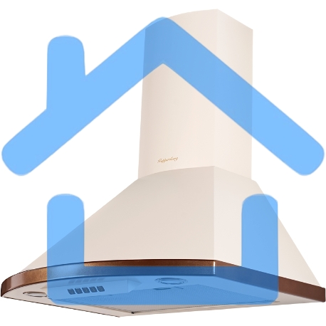 Вытяжка каминная Kuppersberg BONA 60 C бежевый/бронзовый, 59.5 см, 650 куб. м/ч, 58 дБ-3