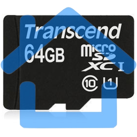 Флеш карта microSDXC 64Gb Class10 Transcend TS64GUSDU1 + adapter-1