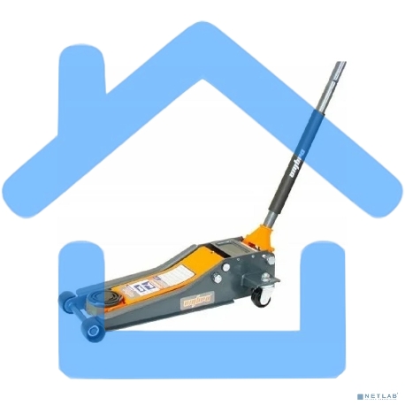 Домкрат подкатной 3 т. гаражный двухпоршневой, с уменьшенной высотой подхвата, 75-505 мм Ombra OHT233S-1