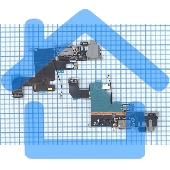 Шлейф разъема питания с аудио-разъемом для iPhone 6 черный