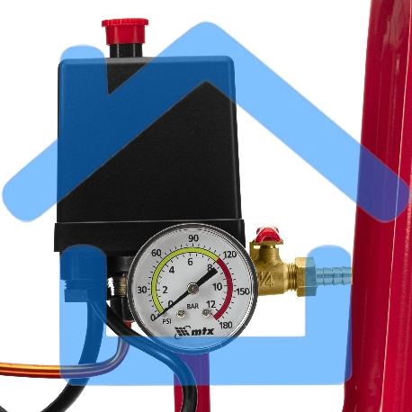 Компрессор безмасляный малошумный SPC 1500/24, 1500 Вт, ресивер 24 л, 260 л/мин MTX-22