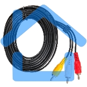 Кабель соединительный аудио-видео Buro 3хRCA (m)/3хRCA (m) 5м. черный