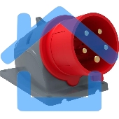 Вилка эл. наруж. уст. 32А 3Р+РЕ+N 6ч/200/346-240/415В IP44 MAGNUM ССИ-525 ИЭК PSN52-032-5