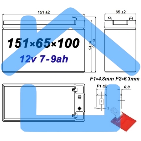 Батарея для ИБП BB HRL 9-12XP 12В 9А·ч-3