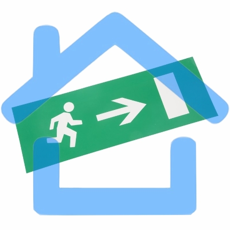 Наклейка для аварийного светильника 