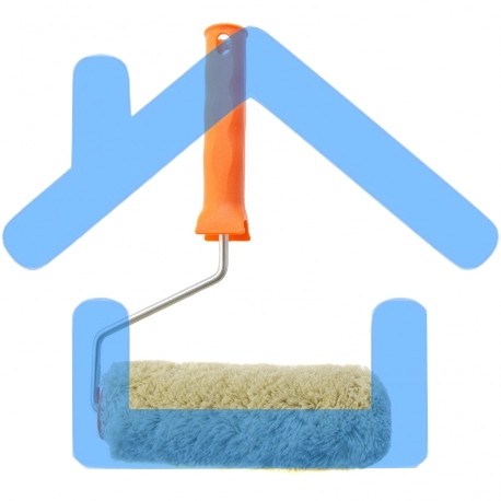 Валик Фасадные работы,180мм,ворс 18мм,D 36мм,D ручки - 6 мм,полиакрил,полиэстер Сибртех-2